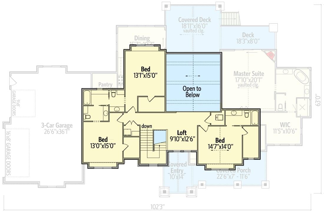 Explore the Spacious Loft Area in This Well-Designed Floor Plan