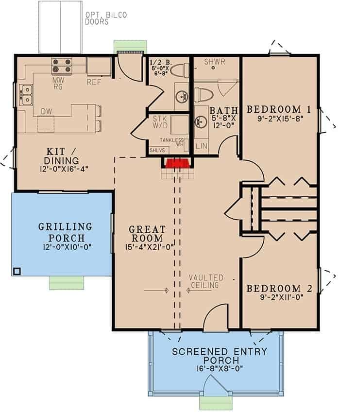 Explore This Floor Plan with a Versatile Great Room and Two Porches