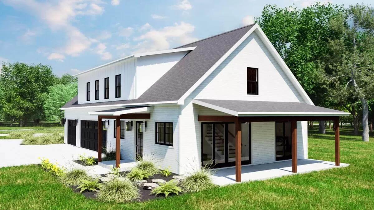 Check Out This Modern Farmhouse with Striking Black Accents
