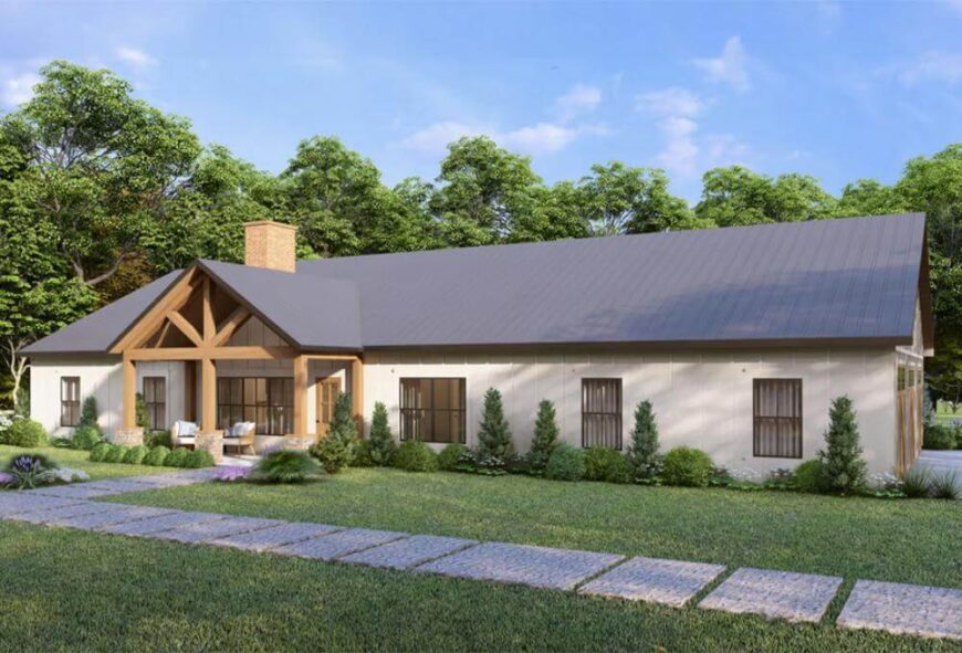 4-Bedroom Barndominium with Dual Porches and Open-Concept Living (Floor ...