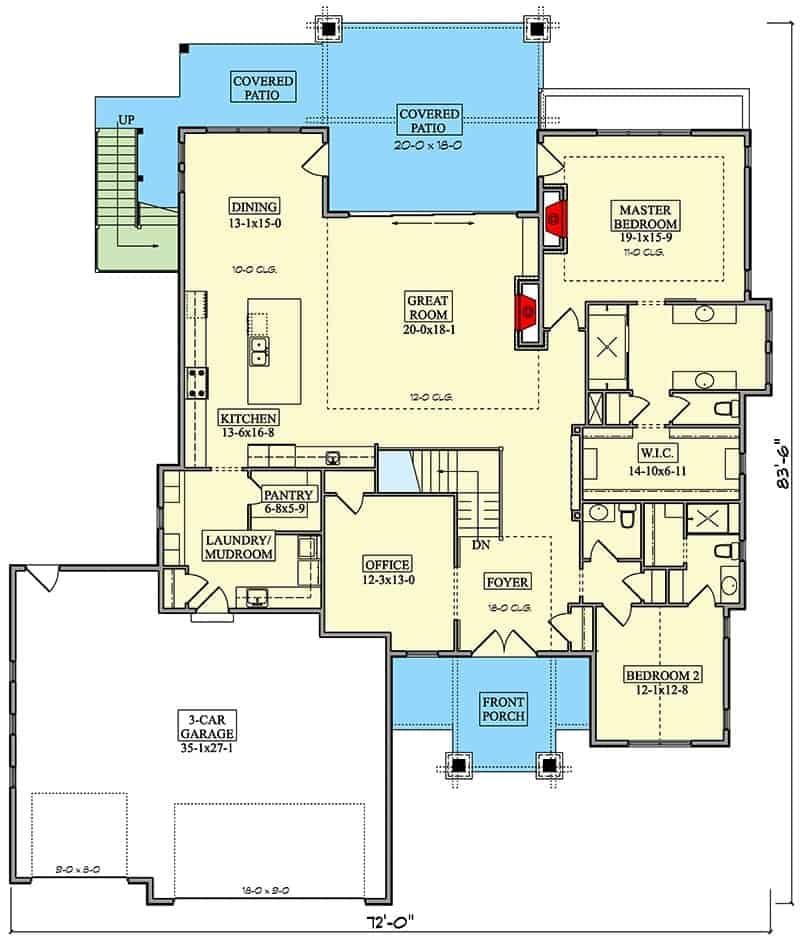 Explore This Expansive Floor Plan Featuring a 3-Car Garage