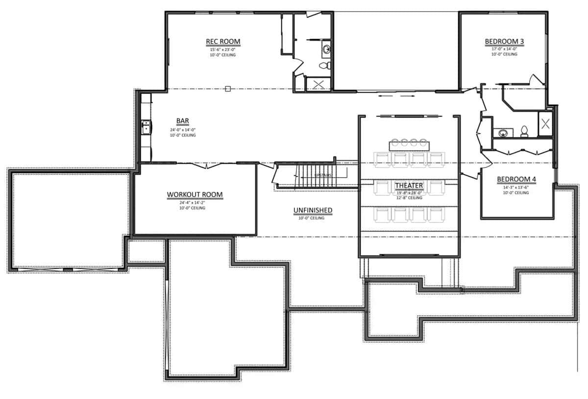 Explore the Versatile Lower Level with a Dedicated Theater Room