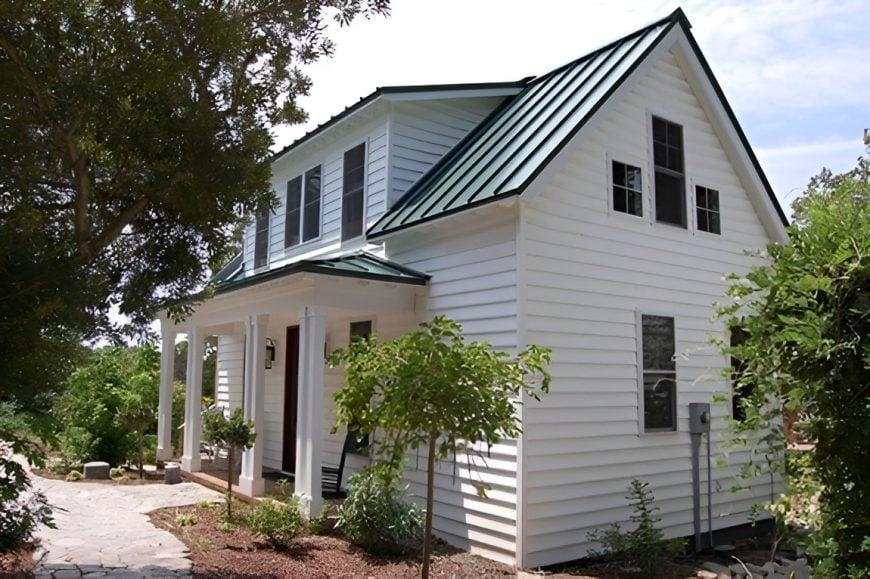 Classic Farmhouse with a Striking Green Metal Roof
