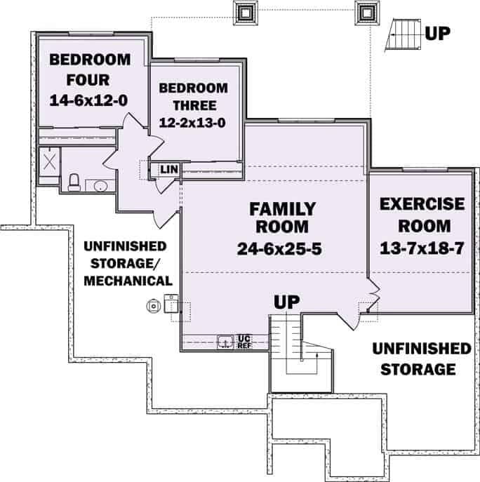 Explore the Versatile Layout in This Multi-Functional Basement Floorplan