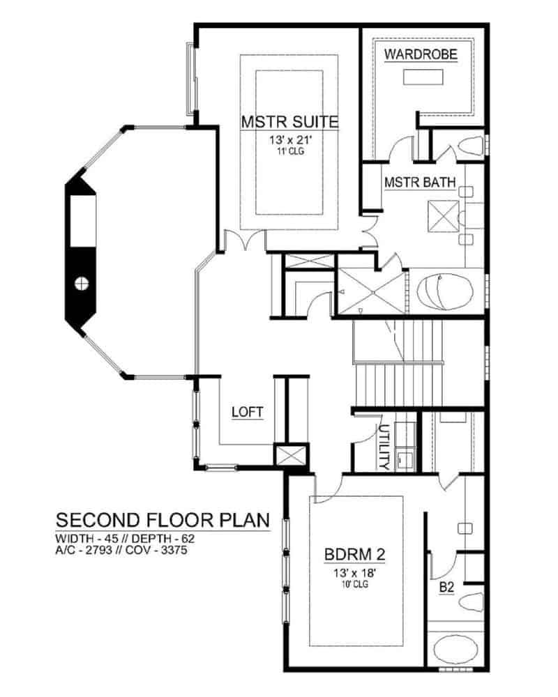 Explore the Spacious Loft in This Thoughtfully Designed Second Floor