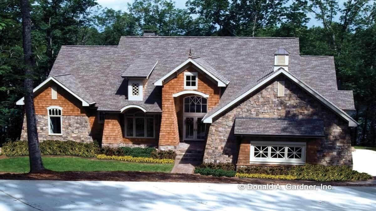 Charming Cottage-Style Home with Stone and Shingle Accents