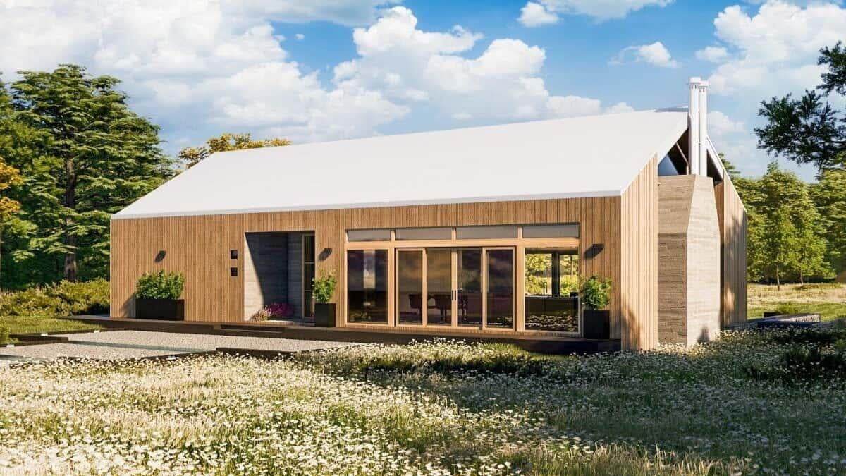 Explore This Modern Barn-Inspired Home with Expansive Glass Doors