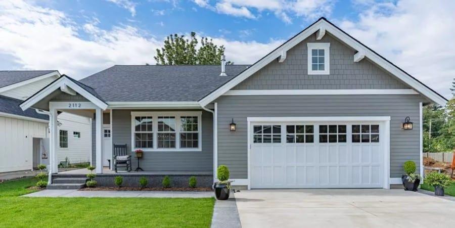 Charming Craftsman Bungalow with a Crisp Gray Facade