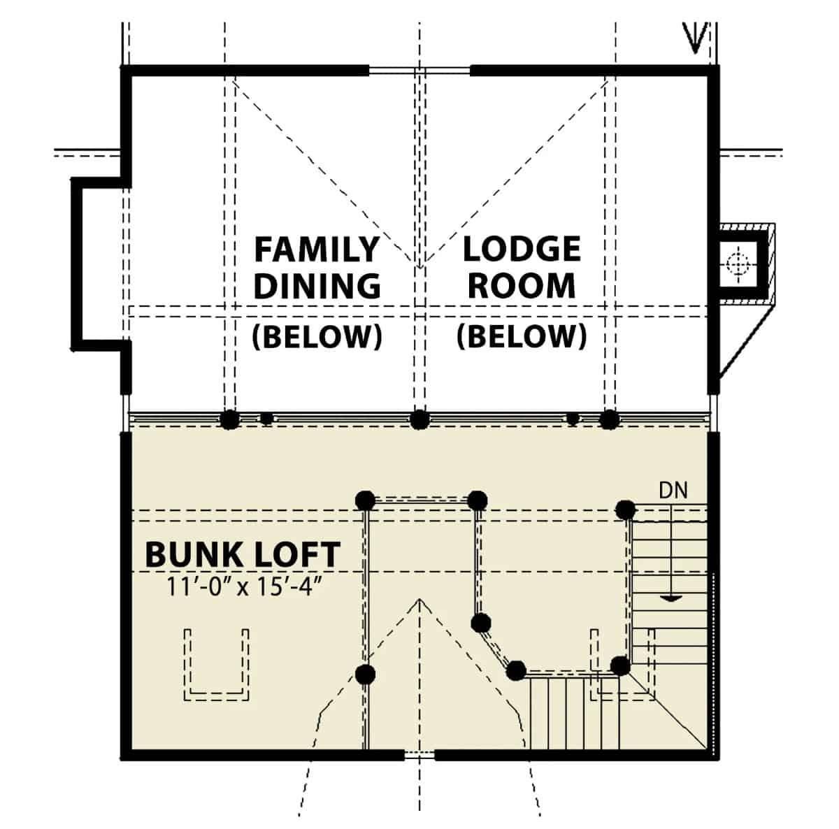 Exploring the Versatile Bunk Loft Overlooking the Family Dining Area