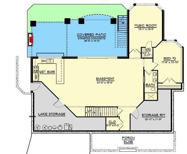 Explore the Dynamic Layout of This Basement Floorplan