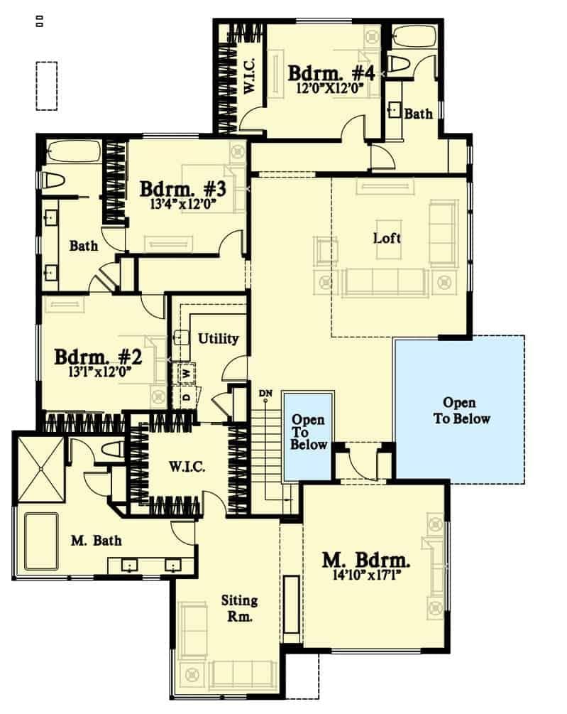 Explore the Spacious Layout of This Four-Bedroom Floor Plan