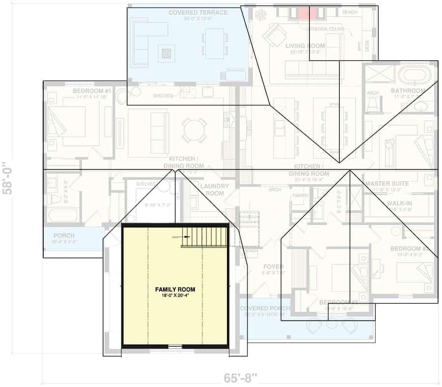 Explore This Spacious Floor Plan with a Central Family Room