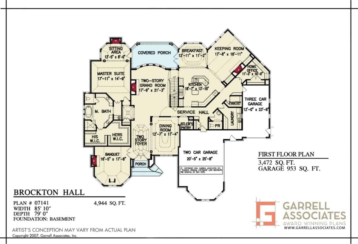 Explore the Spacious Two-Story Grand Room in This Floor Plan