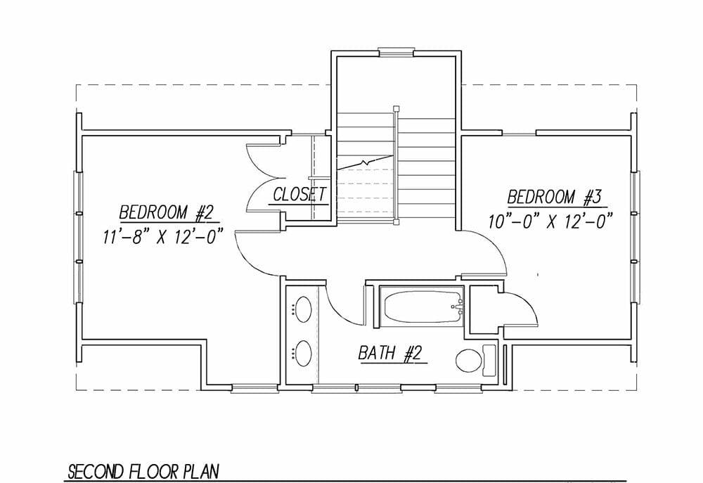 Second Floor Layout with Thoughtful Bedroom Arrangement