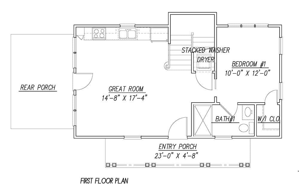 Explore This Compact Floor Plan with a Great Room and Rear Porch
