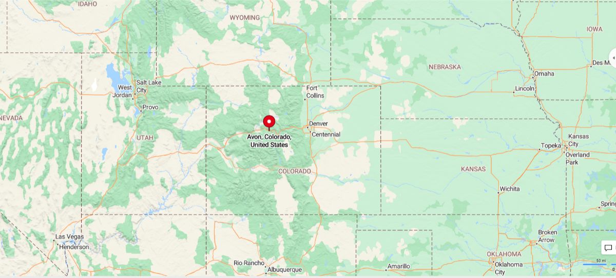 Avon, Colorado, is a picturesque mountain town located in the heart of the Vail Valley, approximately 8 miles west of Vail and 100 miles west of Denver.