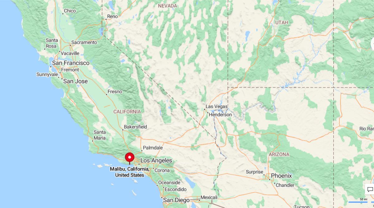 Malibu, California, is a coastal city in Los Angeles County, located about 30 miles west of downtown Los Angeles along the Pacific Coast Highway (PCH).