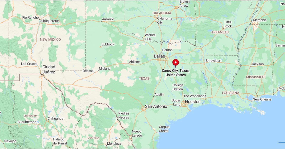 Caney City, TX, is a small town located in Henderson County, about 60 miles southeast of downtown Dallas.