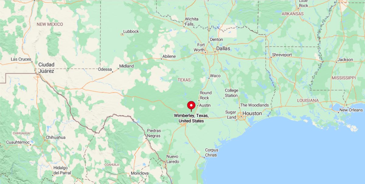 Wimberley, TX, is a small town in the Texas Hill Country, located about 38 miles southwest of Austin and 60 miles northeast of San Antonio.