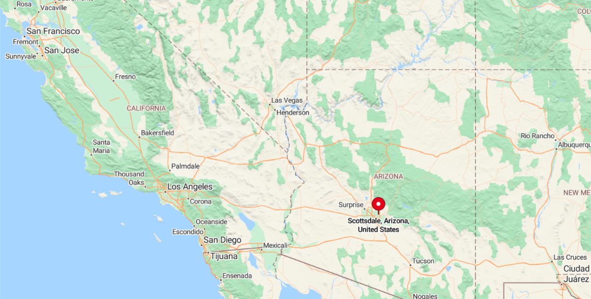 Scottsdale, Arizona, is a desert city in Maricopa County, located about 13 miles northeast of downtown Phoenix.