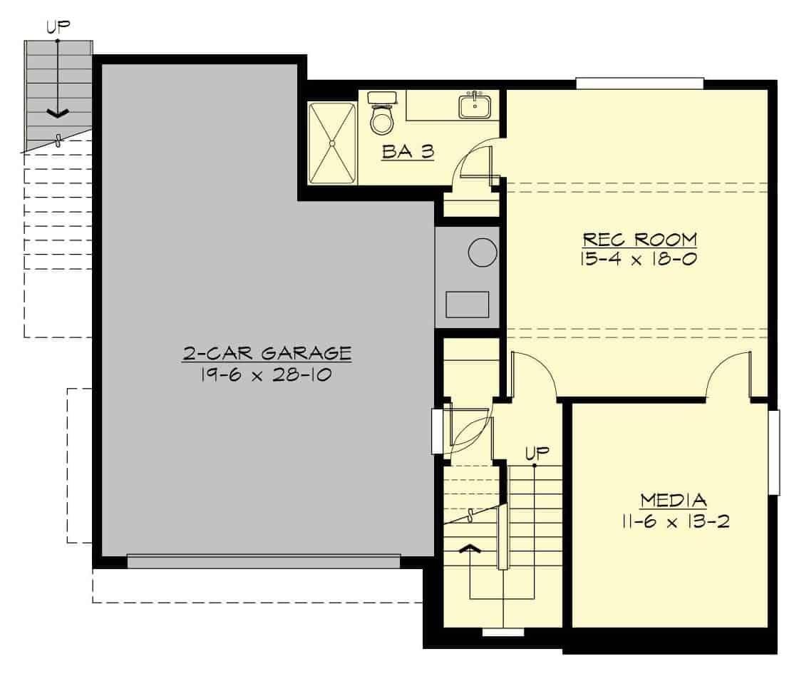 Explore the Versatile Lower Level with Spacious Rec Room and Media Area
