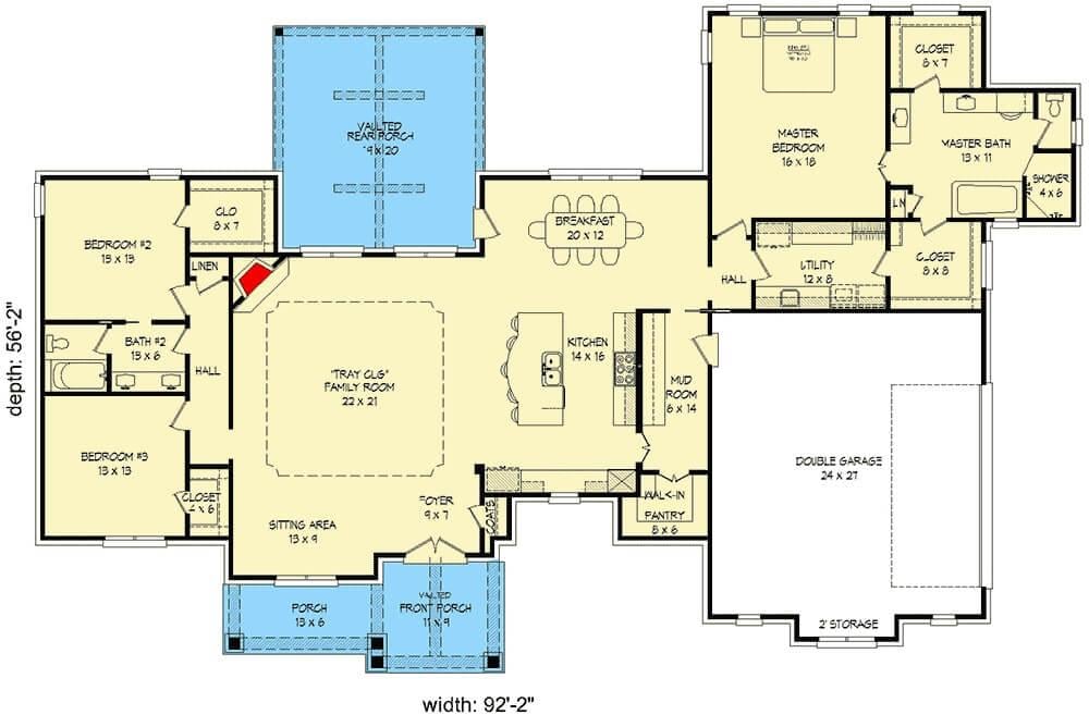 Explore This Spacious Floor Plan with a Tray Ceiling Family Room
