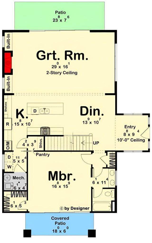 Discover the Spacious Great Room with a Two-Story Ceiling