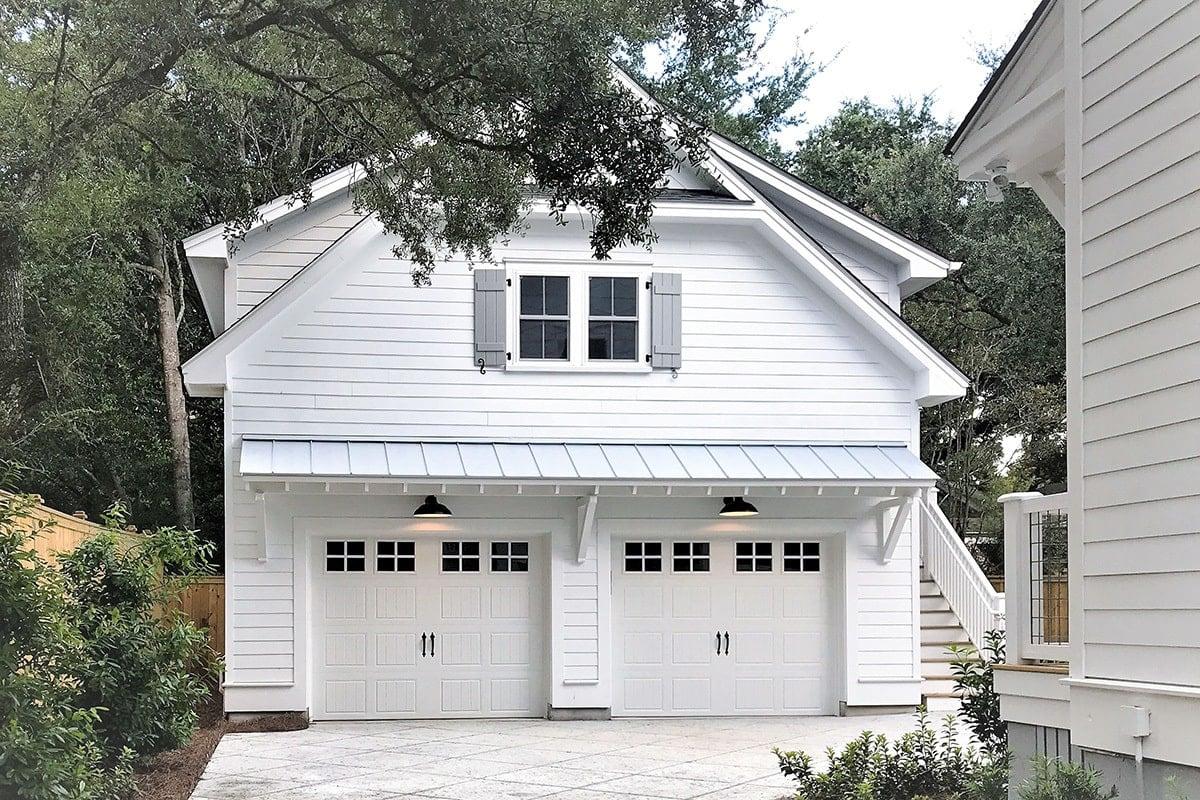 Charming Detached Garage with Classic Double Doors