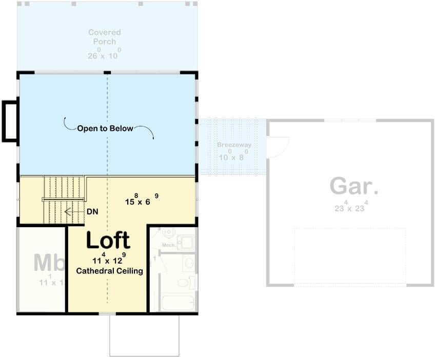 Explore the Loft Space with Cathedral Ceiling