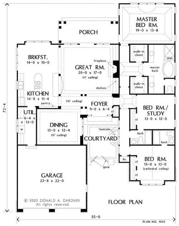 Discover the Central Courtyard in This Thoughtfully Designed Floor Plan