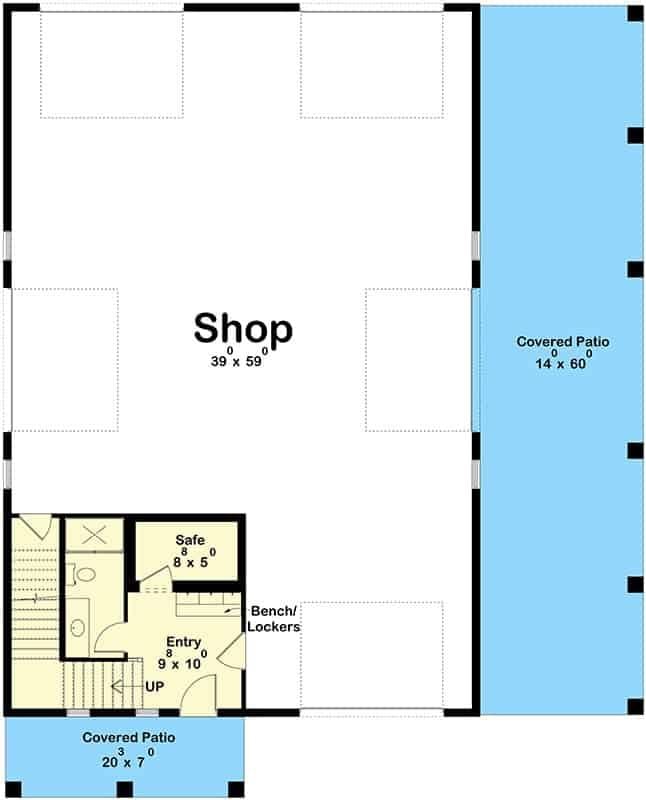 Explore This Spacious Workshop with Integrated Storage Solutions