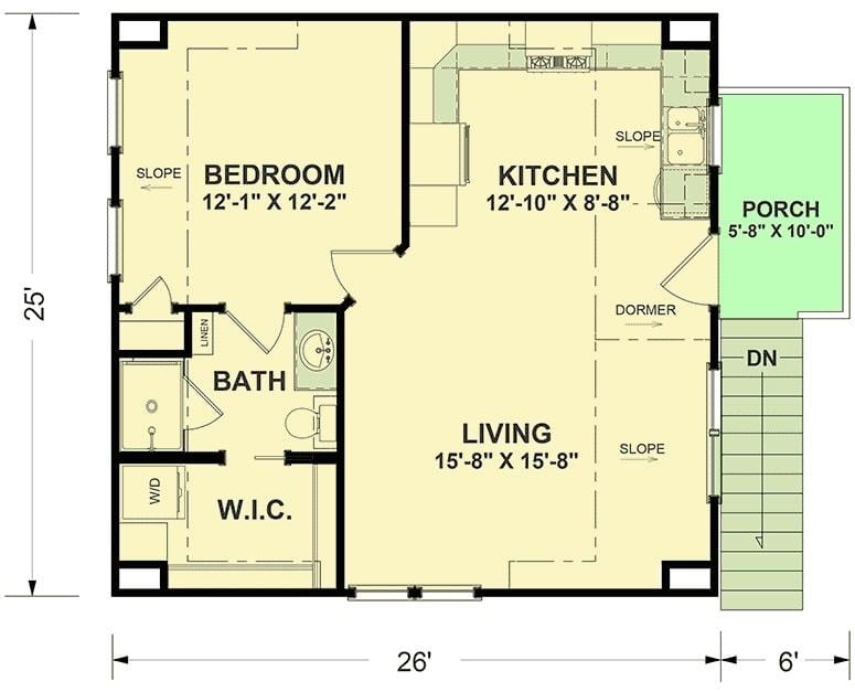 Compact Floor Plan with Welcoming Porch Entry
