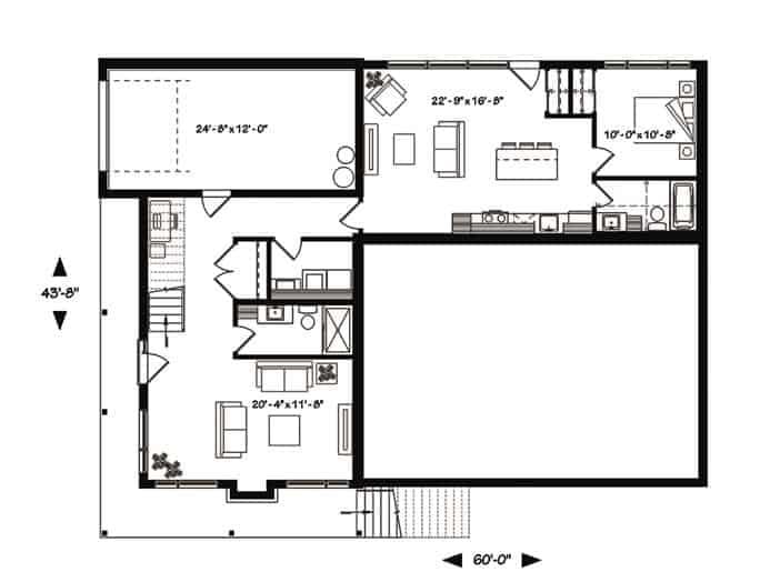 Explore the Open Layout with a Central Living Room Hub