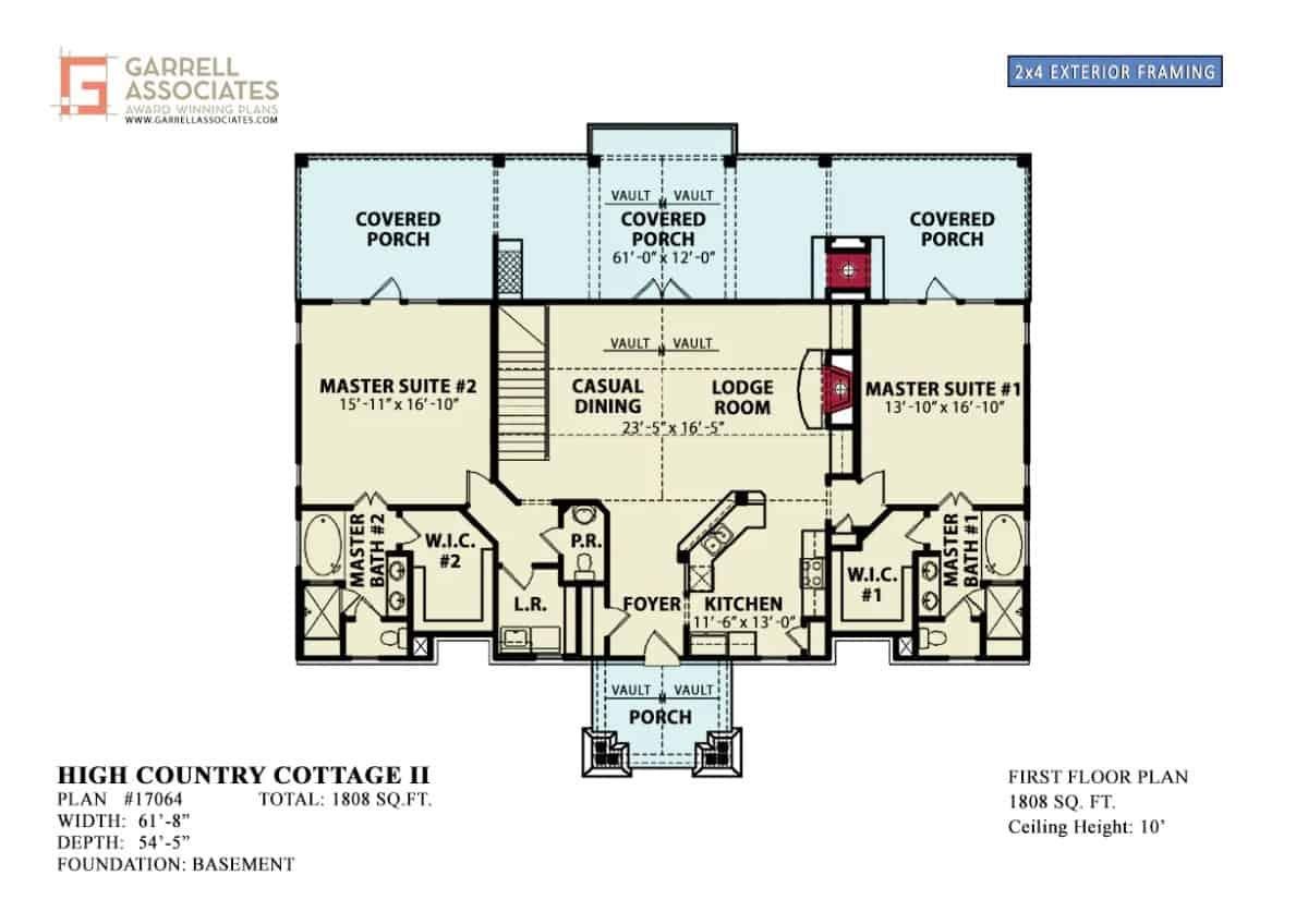 Explore This Cozy Cottage Layout Featuring Dual Master Suites