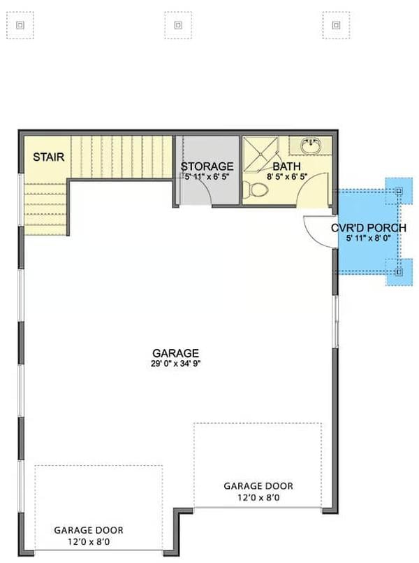 Discover the Spacious Garage with Dual Doors and Handy Bath