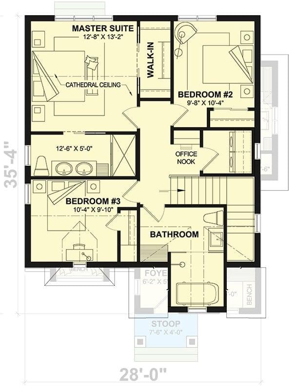 Explore This Thoughtfully Designed Upper Floor with Office Nook