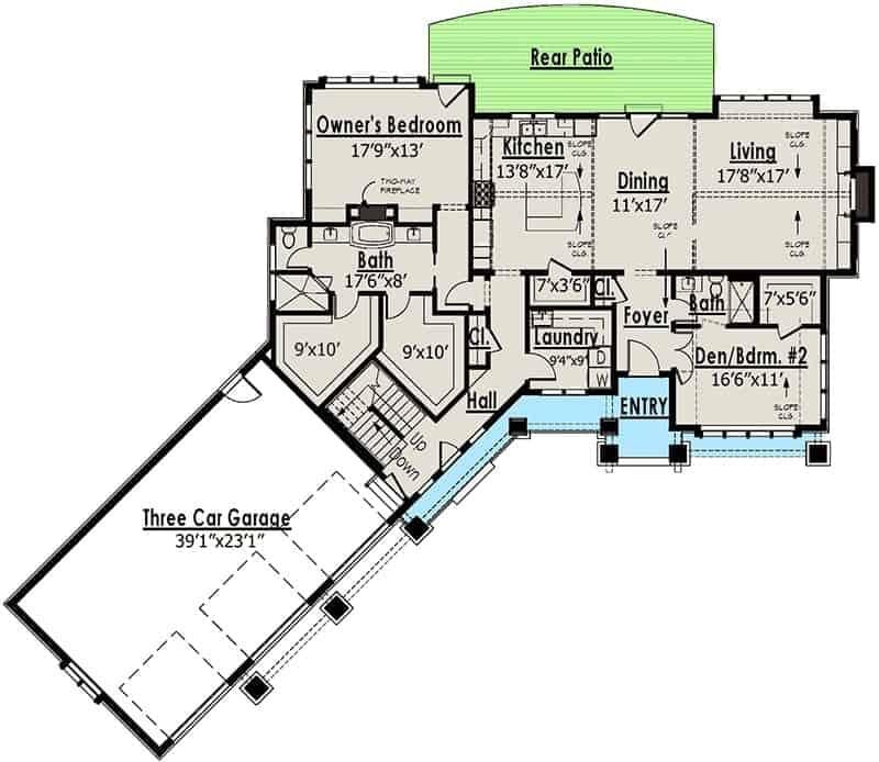 Explore This Spacious Floor Plan with a Three Car Garage