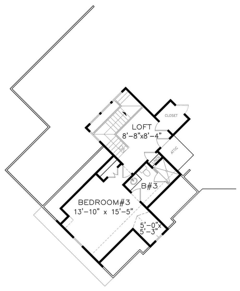 Explore the Loft and Bedroom Layout in This Charming Floorplan