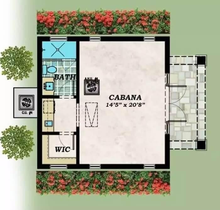 Explore This Charming Cabana Layout with a Thoughtful Design