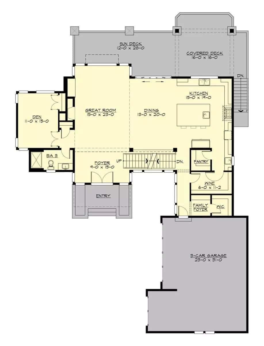 Explore the Spacious Layout with a Sun Deck and Covered Deck Combo