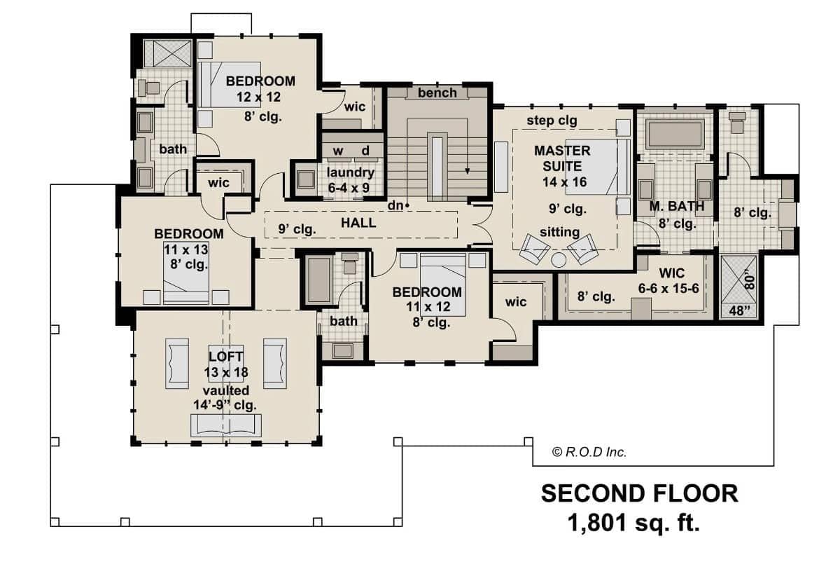 Explore the Second Floor with a Spacious Loft and Master Suite