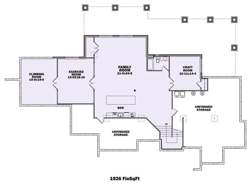 Explore This Basement Layout with a Dedicated Climbing Room