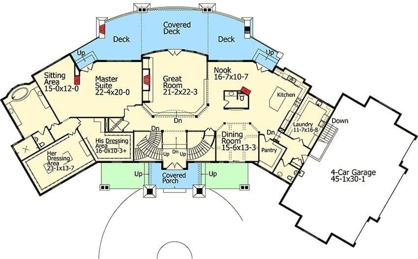 Elegant Floor Plan with Grand Covered Deck and Expansive Great Room