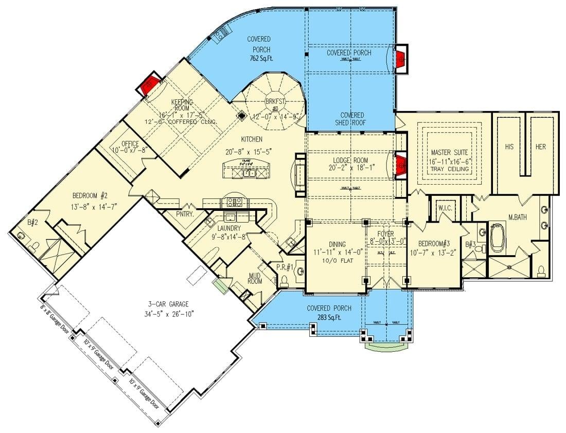 Explore This Thoughtful 3-Bedroom Floor Plan with Spacious Garage