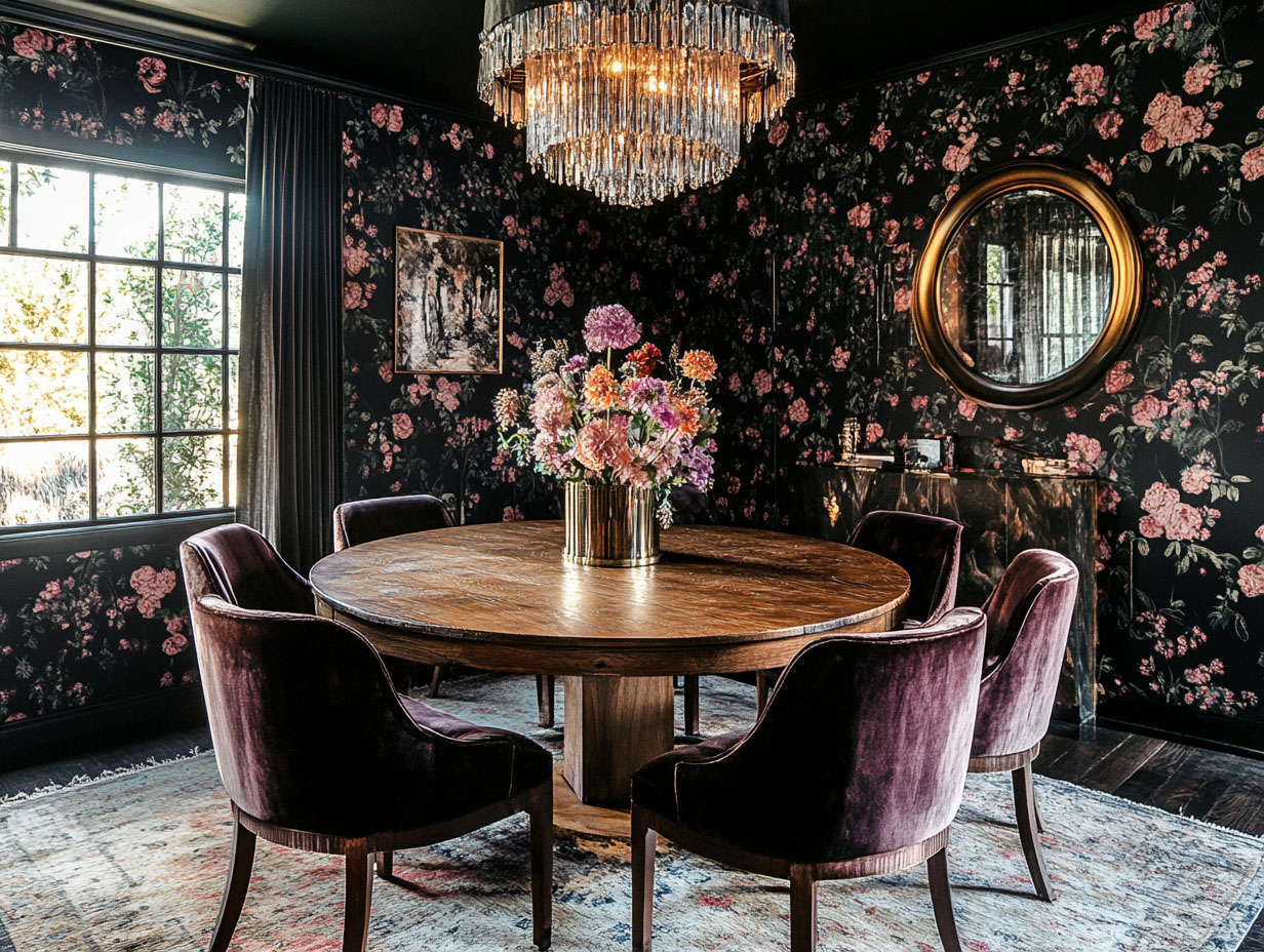 Bold, Elegant, and Timeless: 15 Stunning Black Wall Dining Room ...