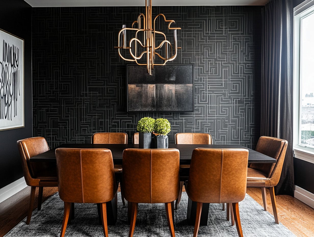 Bold, Elegant, and Timeless: 15 Stunning Black Wall Dining Room ...