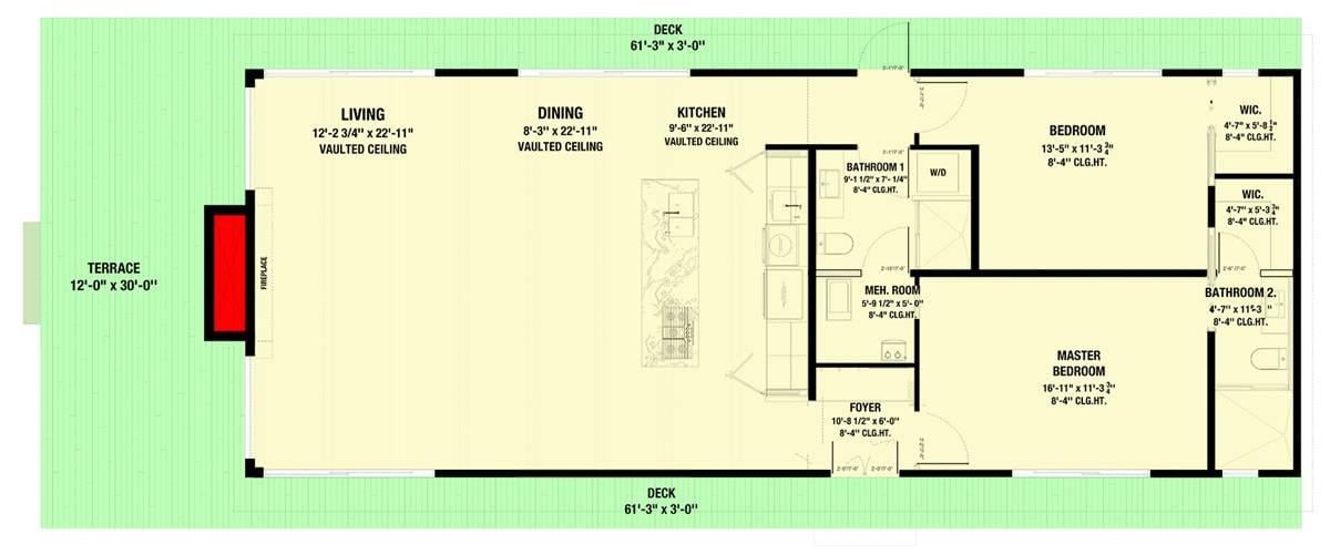 Explore the Open Layout with Vaulted Ceilings in This Floor Plan