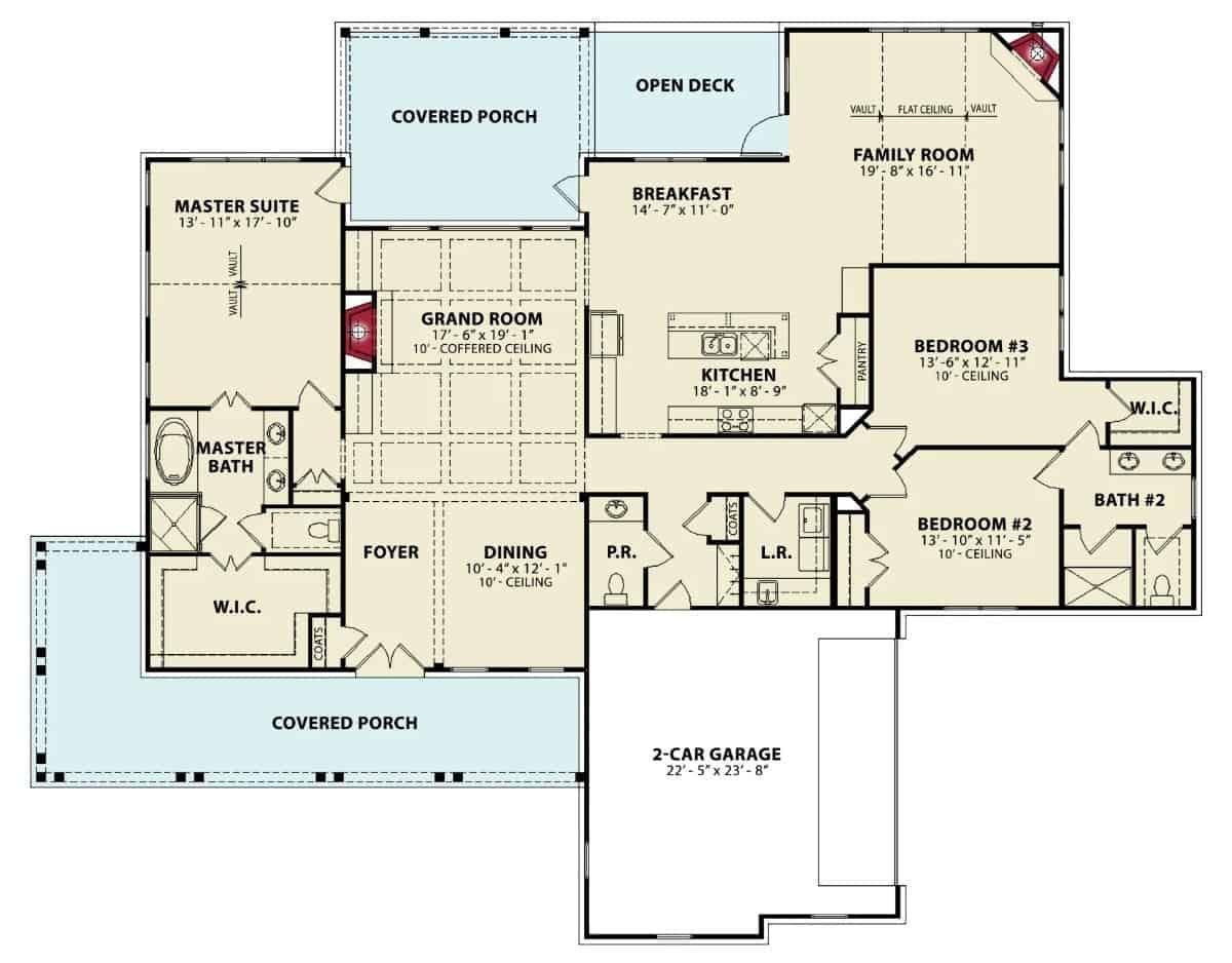 Explore This Single-Story Layout with a Grand Room and Open Deck