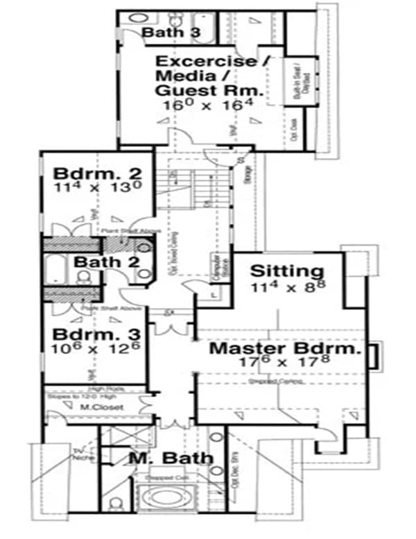 Explore the Versatile Layout of This Upper Floor Plan