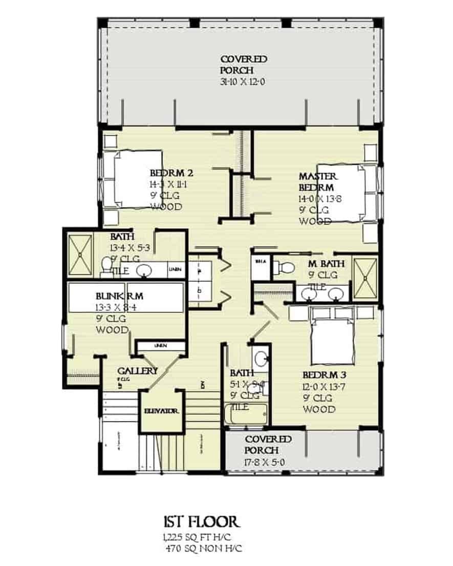 Explore the Efficient Layout of This 1,225 sq ft First Floor Plan